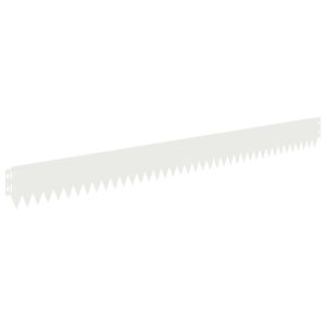 vidaXL Bordure de Pelouse 50 pcs 103 x 10 cm Acier Blanc