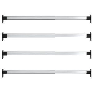 vidaXL Rails de garde-robe télescopiques 4 pcs Argenté 58-100 cm