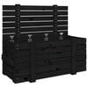vidaXL Bo&icirc;te de rangement Noir 91x40,5x42 cm Bois massif de pin
