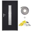 vidaXL Porte d'entr&eacute;e anthracite 108x208 cm PVC