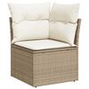 vidaXL Ensemble de Canap&eacute;s avec coussin Beige et cr&egrave;me polyrotin