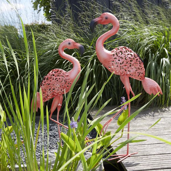 Luxform Lampe LED solaire de jardin Flamingo Rose 30111