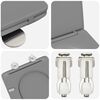 vidaXL Siège de Toilette à Libération Rapide Gris 44 x 36.4 x 3.4 cm