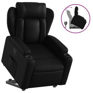 vidaXL Fauteuil inclinable &eacute;lectrique noir similicuir