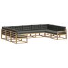 vidaXL Ensemble de canap&eacute;s d'ext&eacute;rieur 9 pc Blanc et anthracite