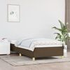 vidaXL Cadre de lit sans matelas marron fonc&eacute; 90x190 cm tissu