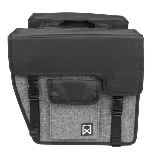 Willex Sacoches de v&eacute;lo 33 L Noir et gris Oblique 10713
