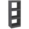 vidaXL Biblioth&egrave;que/S&eacute;parateur de pi&egrave;ce Gris 40x30x103,5 cm Pin massif