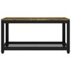 vidaXL Table basse Marron fonc&eacute; et noir 90x45x45 cm MDF et fer