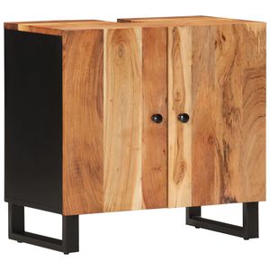 vidaXL Meuble d'&eacute;vier 62x33x58 cm bois d'acacia et d'ing&eacute;nierie