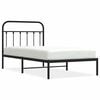 vidaXL Cadre de lit m&eacute;tal sans matelas avec t&ecirc;te de lit noir 100x190cm