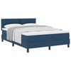 vidaXL Lit boxspring avec matelas Bleu fonc&eacute; 140 x 200 cm tissu