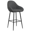 vidaXL Tabourets de bar lot de 2 gris fonc&eacute; velours