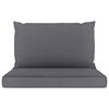 vidaXL Salon de jardin 5 pcs avec coussins anthracite