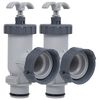 vidaXL Vannes &agrave; piston de piscine 2 pcs