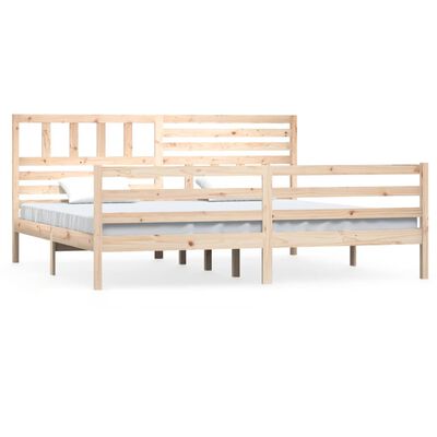 vidaXL Cadre de lit sans matelas 180x200 cm bois massif