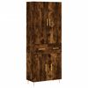 vidaXL Buffet haut Ch&ecirc;ne fum&eacute; 69,5x34x180 cm Bois d'ing&eacute;nierie