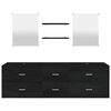 vidaXL Ensemble de meubles salle de bain 5 pcs noir bois d'ingénierie
