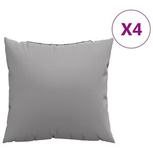 vidaXL Coussins de canap&eacute; lot de 4 gris 50x50 cm tissu