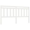 vidaXL T&ecirc;te de lit Blanc 186x4x100 cm Bois massif de pin