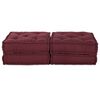 vidaXL Canap&eacute; modulaire 2 pcs Marron 140 x 70 x 36 cm tissu