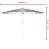 vidaXL Parasol de jardin avec m&acirc;t en acier vert 288x288x225 cm
