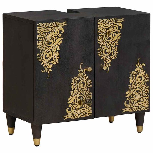 vidaXL Ensemble de Meubles de Salle de Bain avec tiroir 4 pcs Noir