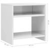 vidaXL Tables de chevet 2pcs Blanc brillant 40x30x40cm bois ing&eacute;nierie
