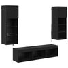 vidaXL Meubles TV muraux 5 pc Ch&ecirc;ne noir Bois d'ing&eacute;nierie