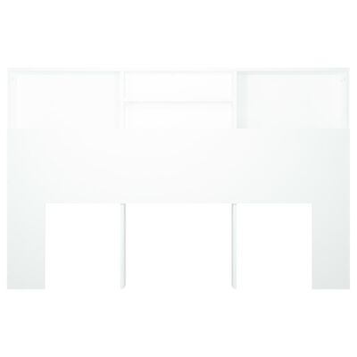 vidaXL Armoire de tête de lit Blanc 160x19x103,5 cm