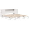 vidaXL Lit biblioth&egrave;que sans matelas blanc 200x200 cm bois massif