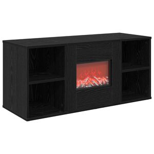 vidaXL Chemin&eacute;e &eacute;lectrique Ch&ecirc;ne noir 100 x 37 x 45,5 cm