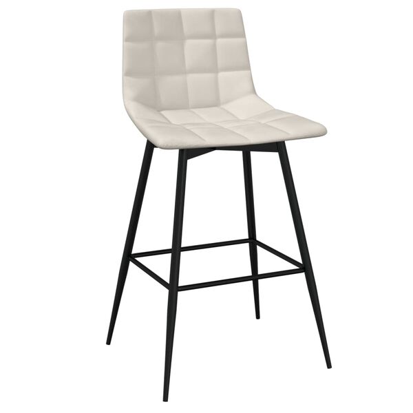 vidaXL Tabourets de bar lot de 2 crème velours