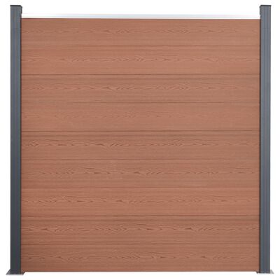 vidaXL Ensemble de panneaux de clôture marron 699x186 cm WPC