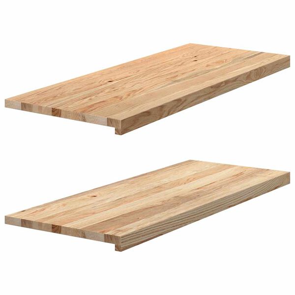 vidaXL Appuis de fen&ecirc;tre 2 pcs non trait&eacute; 100x40x2cm bois ch&ecirc;ne massif