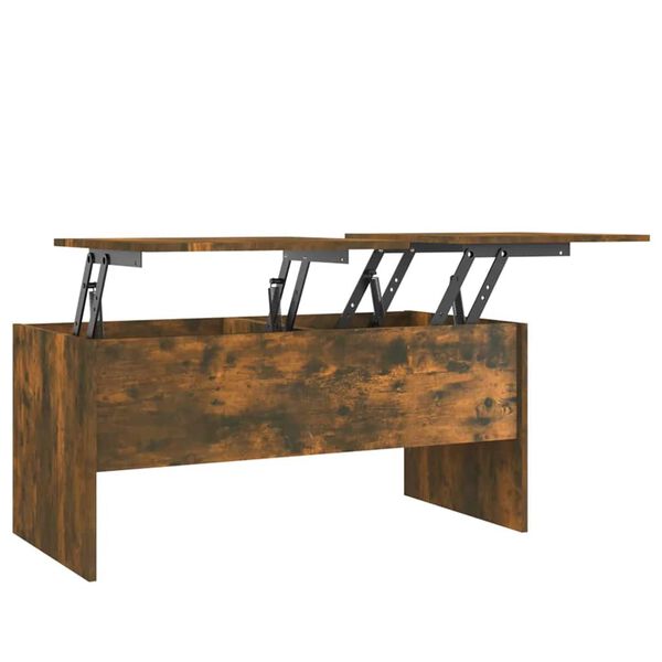 vidaXL Table basse Ch&ecirc;ne fum&eacute; 102x50,5x46,5 cm Bois d'ing&eacute;nierie