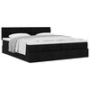 VidaXL Cadre de lit ottoman avec matelas noir 180x200cm tissu