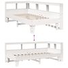 vidaXL Lit biblioth&egrave;que sans matelas blanc 90x190cm bois de pin massif