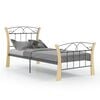 vidaXL Cadre de lit sans matelas noir m&eacute;tal 90x200 cm