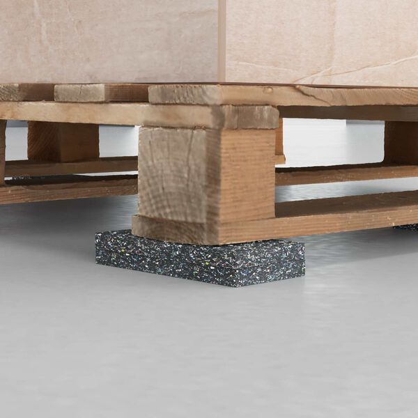 vidaXL Rouleau en caoutchouc Noir Caoutchouc