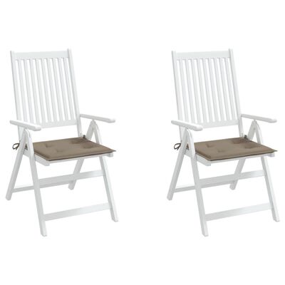 vidaXL Coussins de chaise de jardin lot de 2 taupe 50x50x3 cm