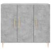 vidaXL Buffet gris b&eacute;ton 90x34x80 cm bois d'ing&eacute;nierie