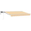 vidaXL Cadre de store manuel avec LEDs Jaune et blanc 3,5 x 2 m