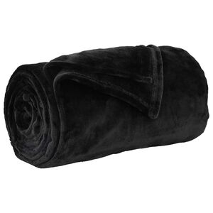 vidaXL plaid Noir 150 x 200 cm 0.78 kg Polaire