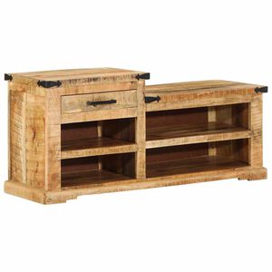 vidaXL banc Marron 110 x 35 x 50 cm Manguier brut