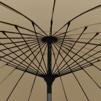 vidaXL Parasol d'extérieur avec mât en aluminium 270 cm Taupe