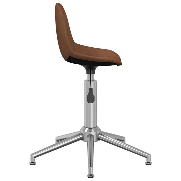 vidaXL Chaise pivotante de bureau Marron Tissu
