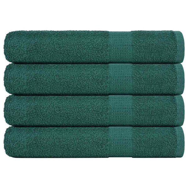 vidaXL Serviettes de sauna FROGN 4 pcs vert 80x200 cm 360 g/m&sup2;