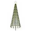 vidaXL Arbre de No&euml;l LED 180 cm 255 LED Blanc chaud Acier Noir