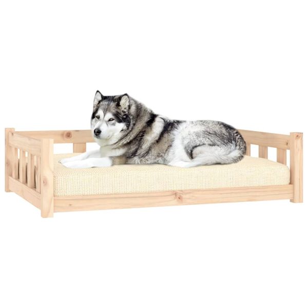 vidaXL Lit pour chien 105,5 x 75,5 x 28 cm Bois de pin massif